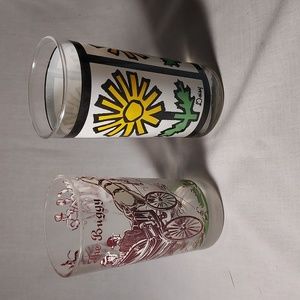Vintage Drinking Glasses Set of 2 - Daisy Design & The Buggy Design